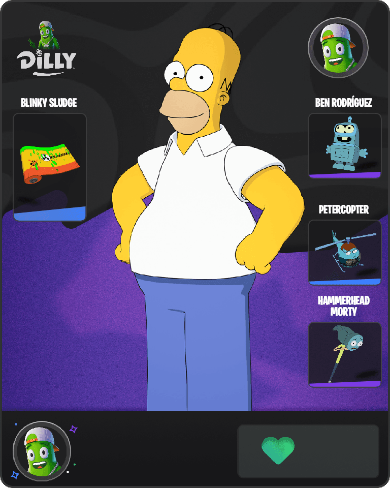 Homer Simpson Fortnite combo