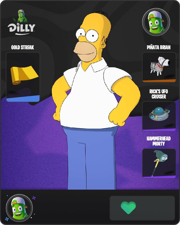 Homer Simpson Fortnite combo
