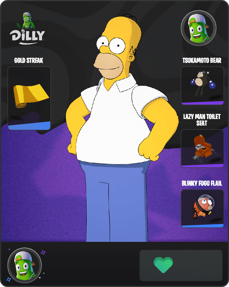 Homer Simpson Fortnite combo
