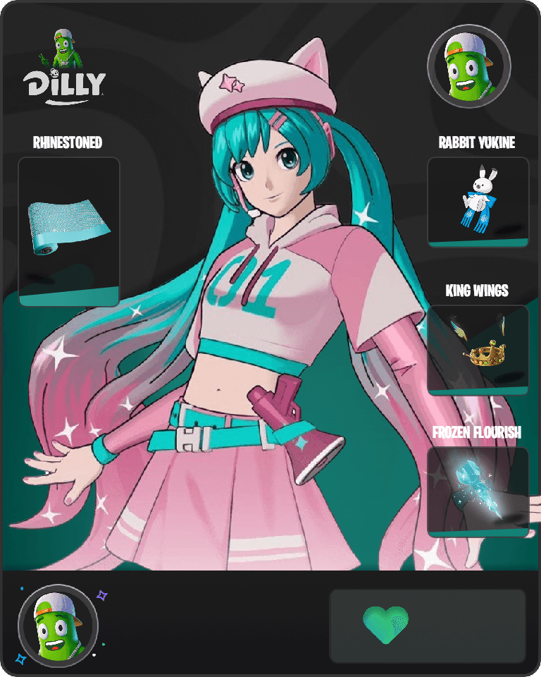 Neko Hatsune Miku Fortnite combo
