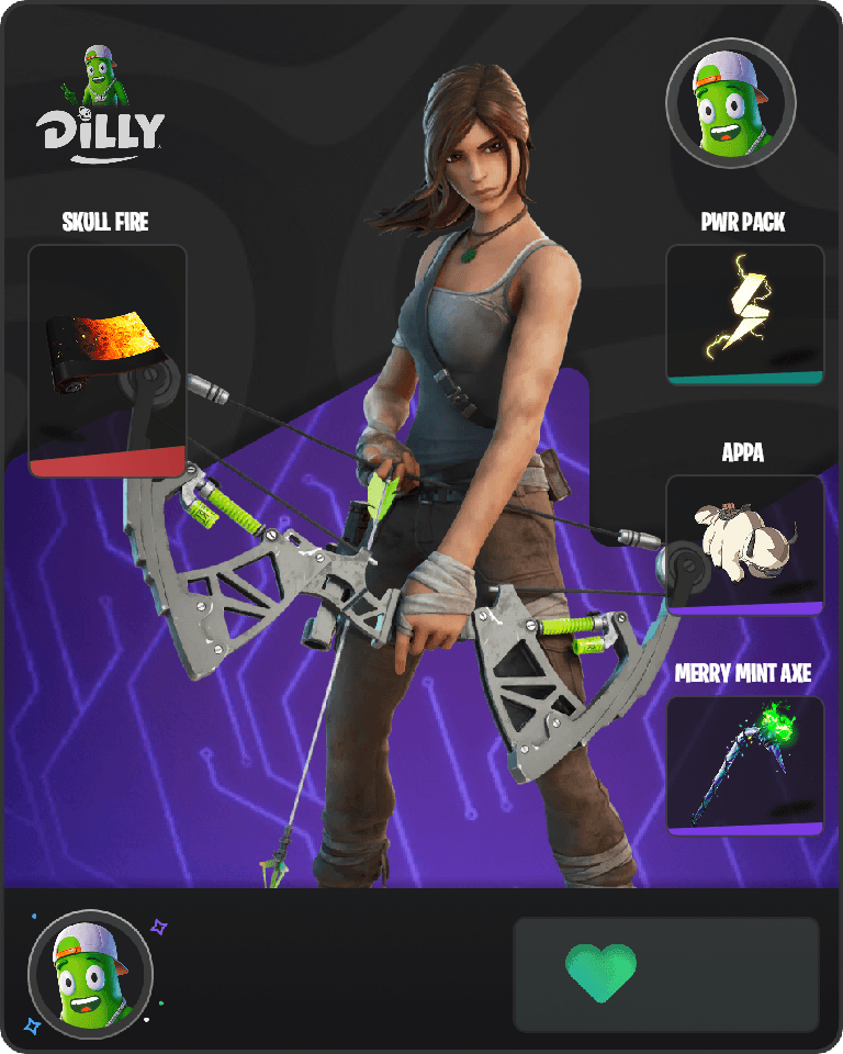 Lara Croft Fortnite combo