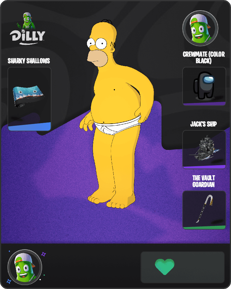 Tighty Whities Homer Fortnite combo
