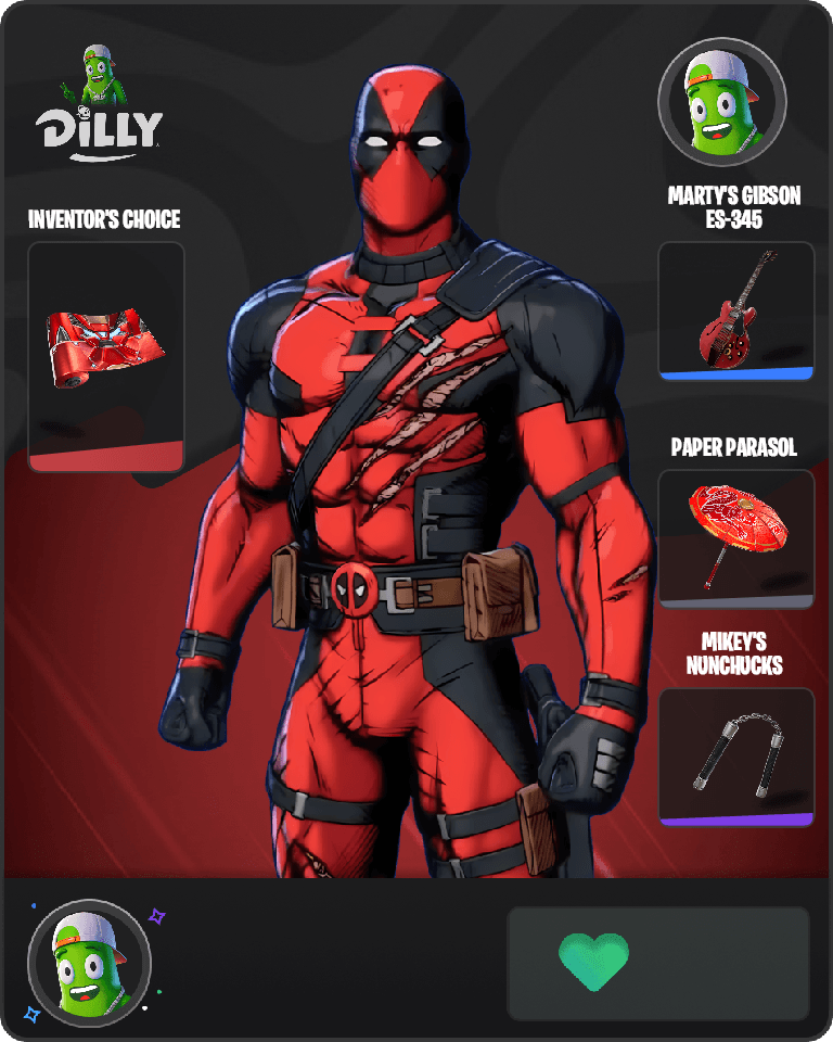 Deadpool (Pen & Ink) Fortnite combo