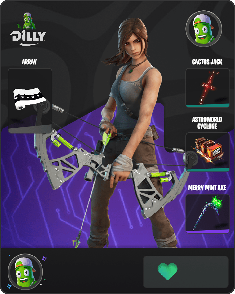 Lara Croft Fortnite combo