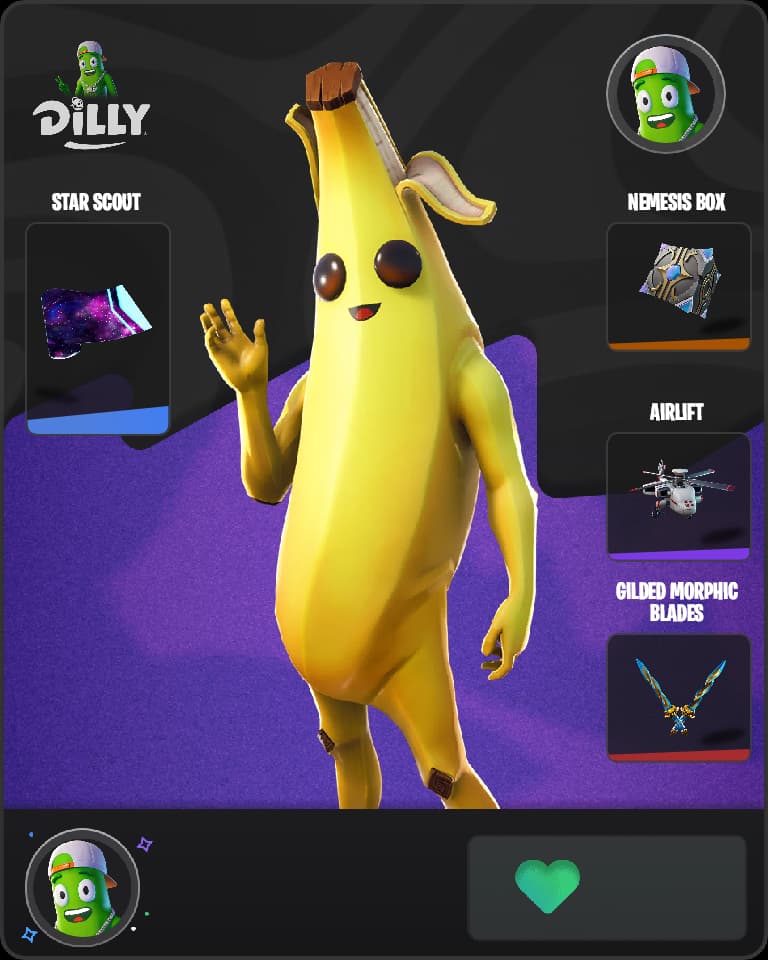 Peely Fortnite skin combo