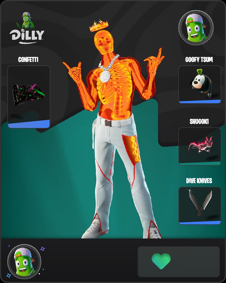 Inferno Skeleton Balvin Fortnite skin combo