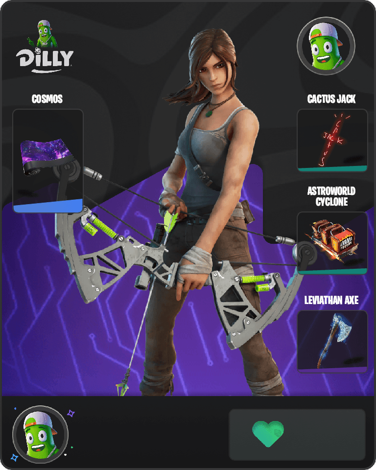 Lara Croft Fortnite combo