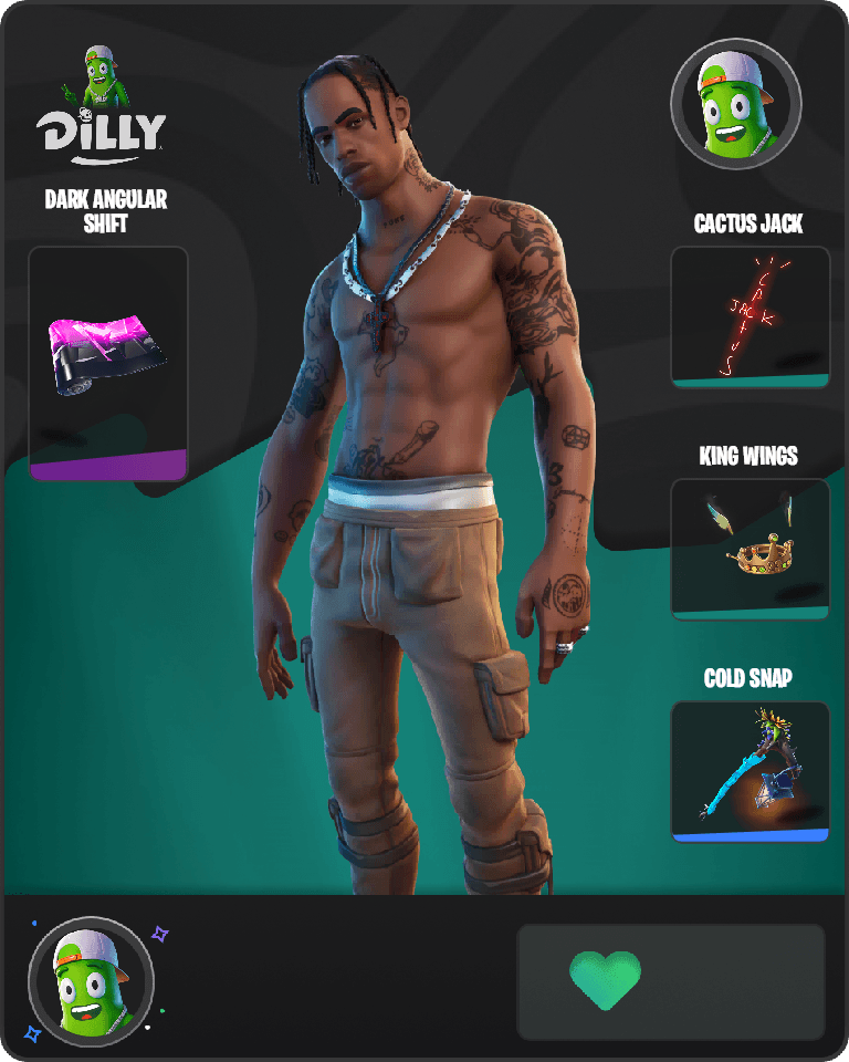 Travis Scott Fortnite skin combo