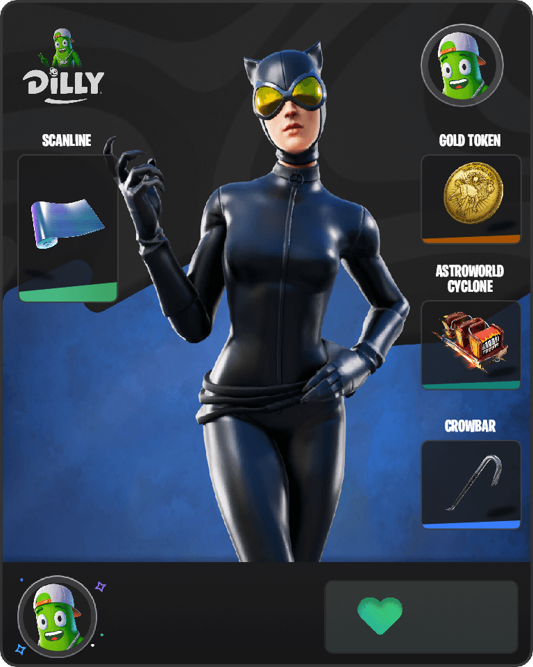 Catwoman Comic Book Outfit Fortnite combo