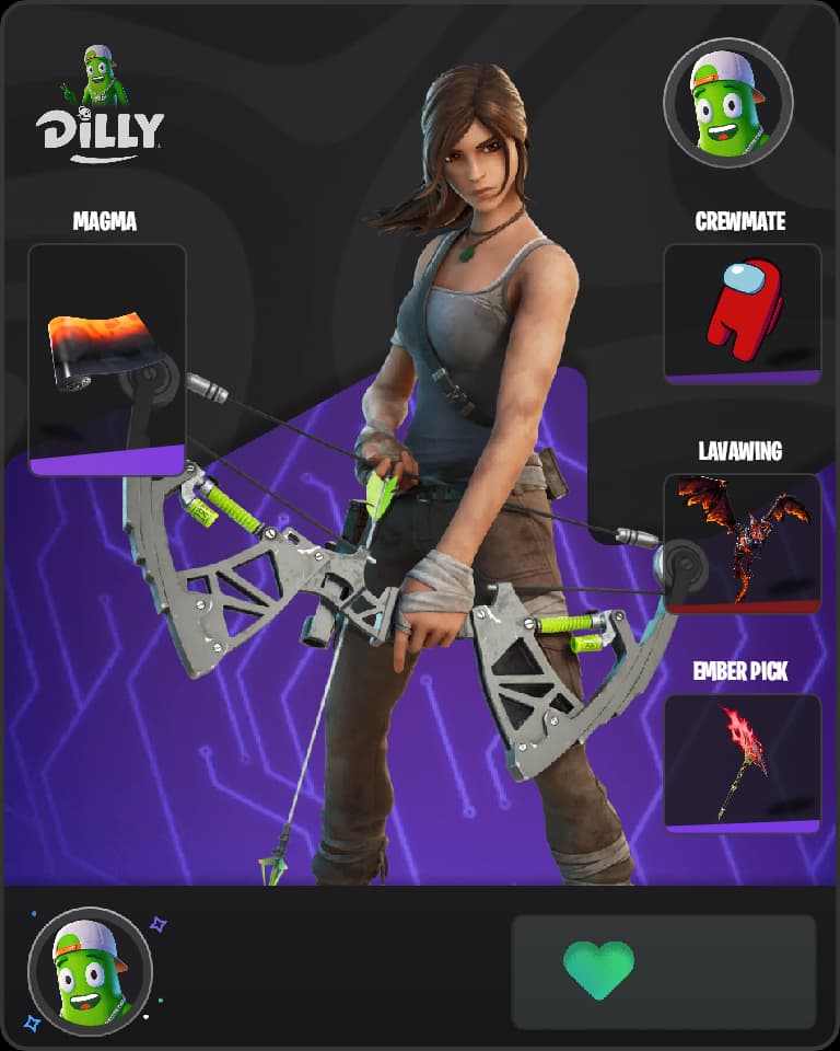 Lara Croft Fortnite skin combo
