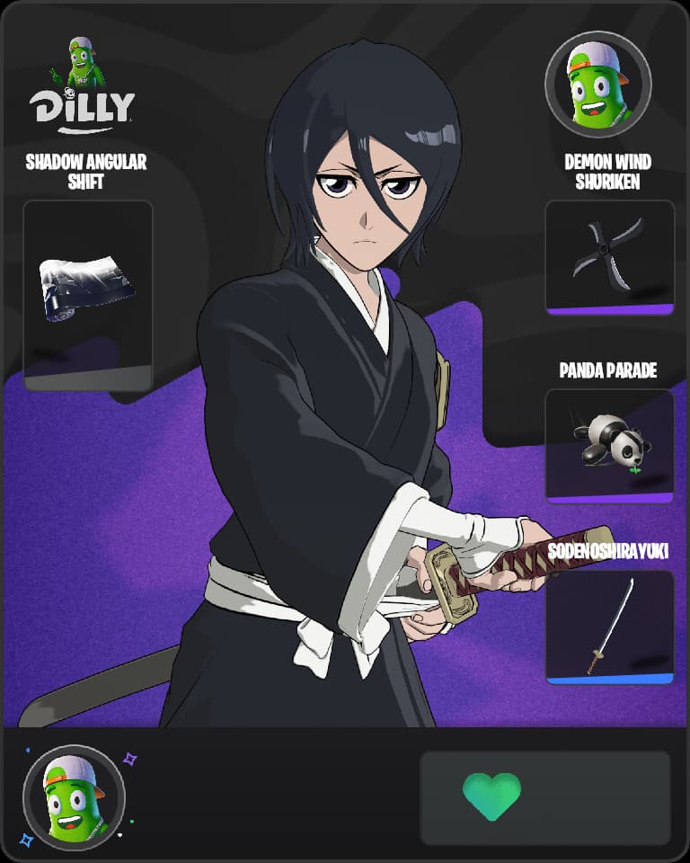Rukia Kuchiki Fortnite skin combo