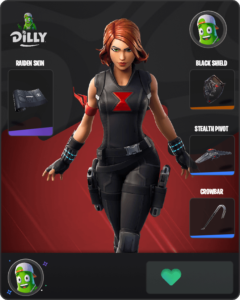 Black Widow Outfit Fortnite combo