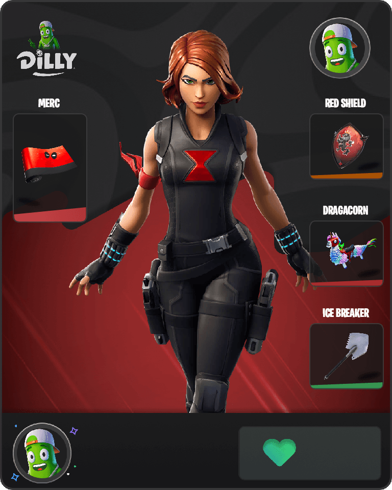 Black Widow Outfit Fortnite combo
