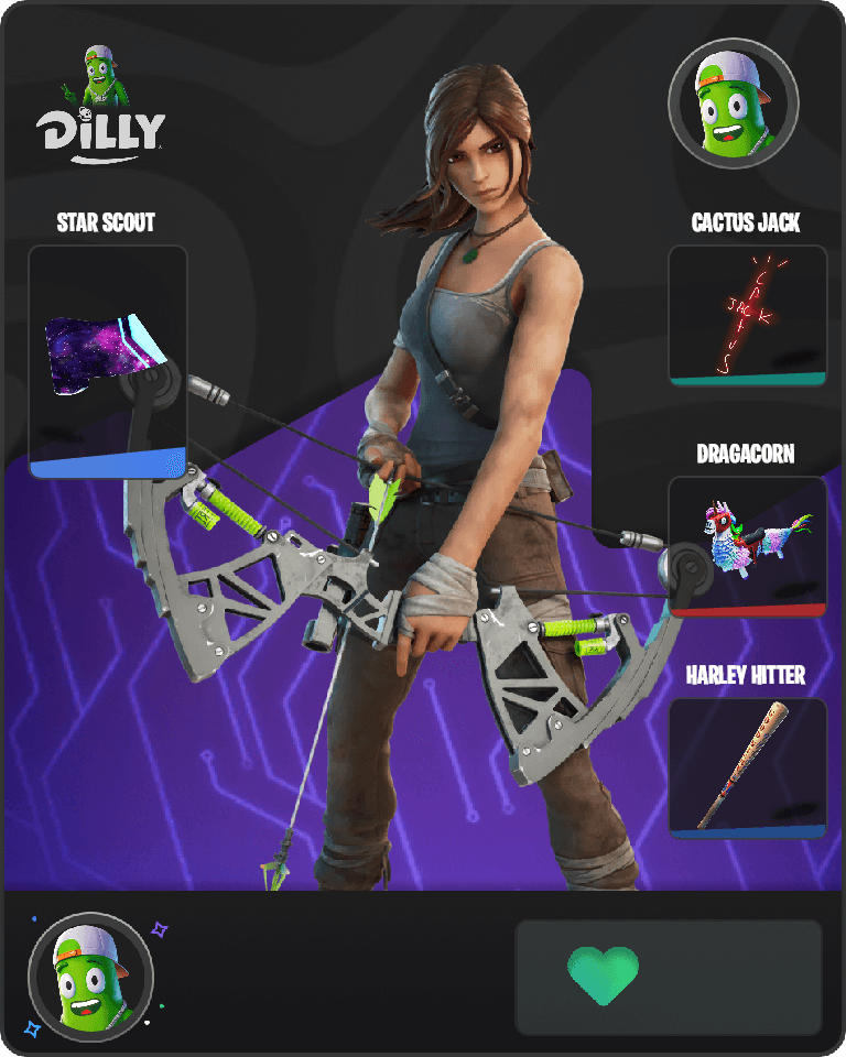 Lara Croft Fortnite combo