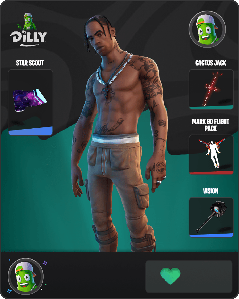 Travis Scott Fortnite combo