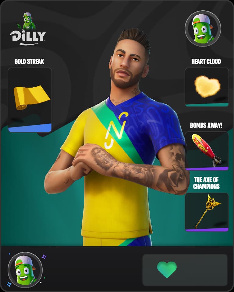 Neymar Jr Fortnite skin combo
