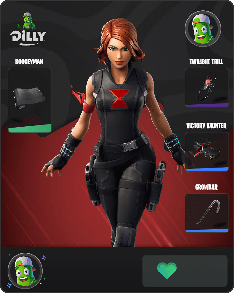 Black Widow Outfit Fortnite combo
