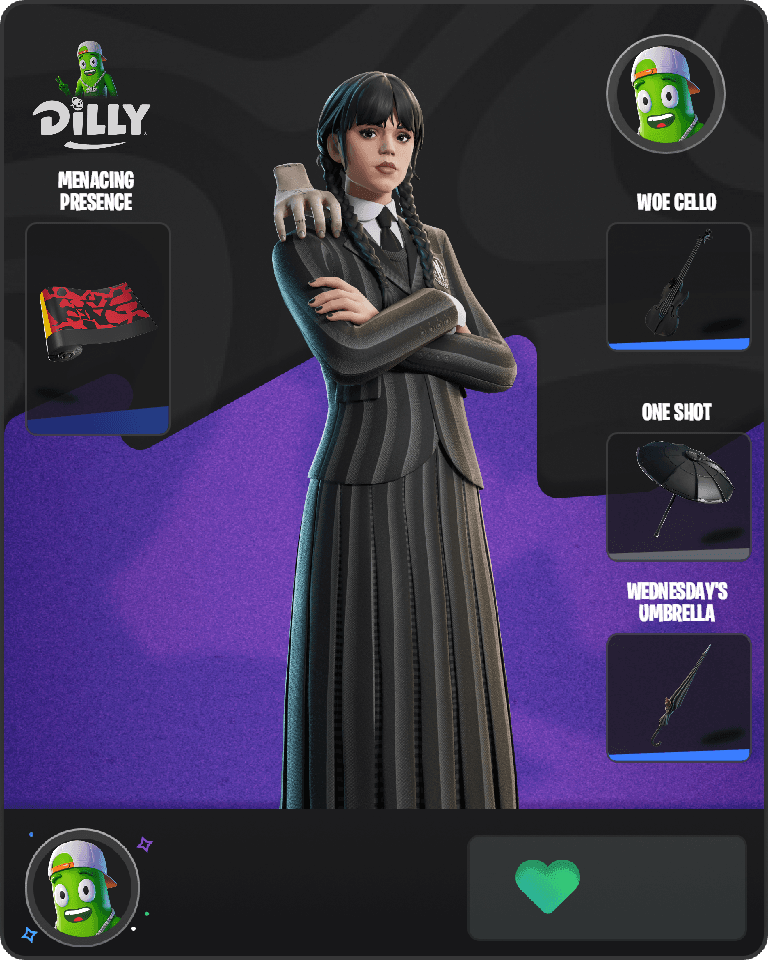 Wednesday Addams Fortnite combo