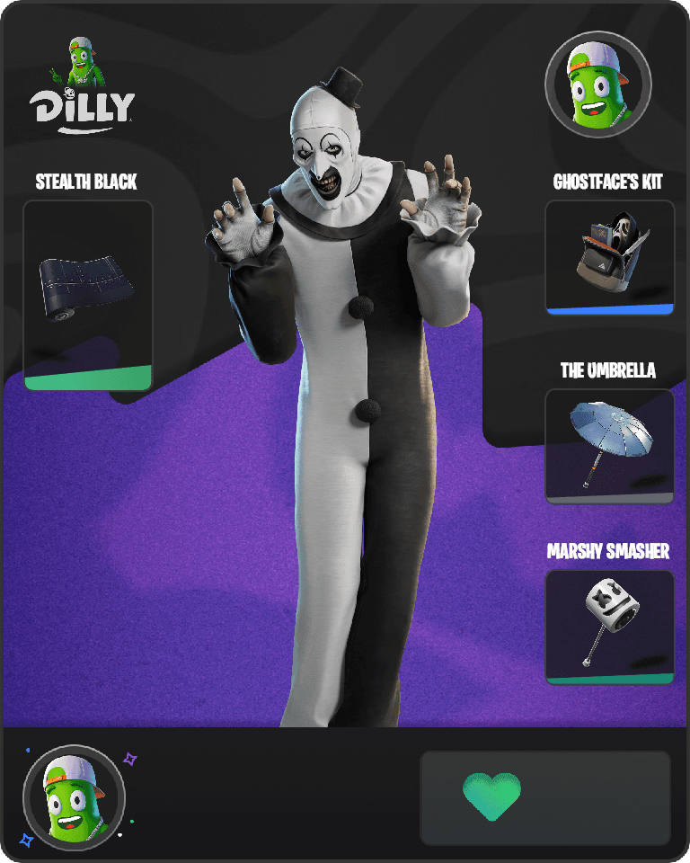 Art the Clown Fortnite combo