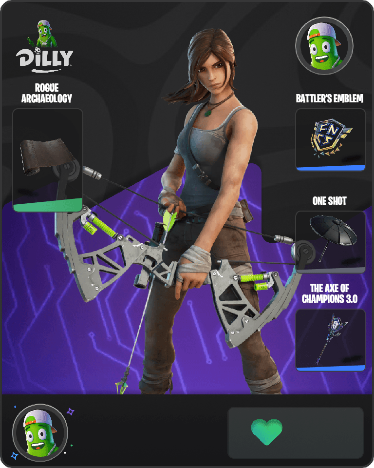 Lara Croft Fortnite combo