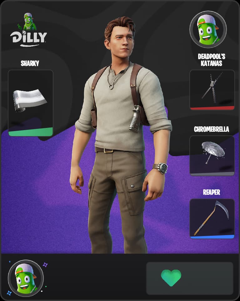 Nathan Drake Fortnite skin combo