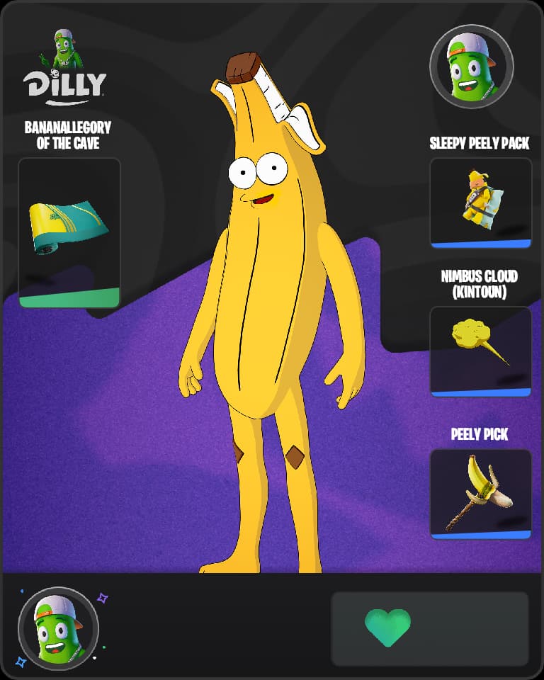 Springfielder Peely Fortnite skin combo