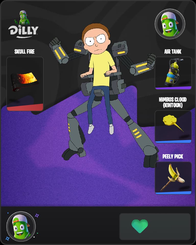 Mecha Morty Fortnite skin combo