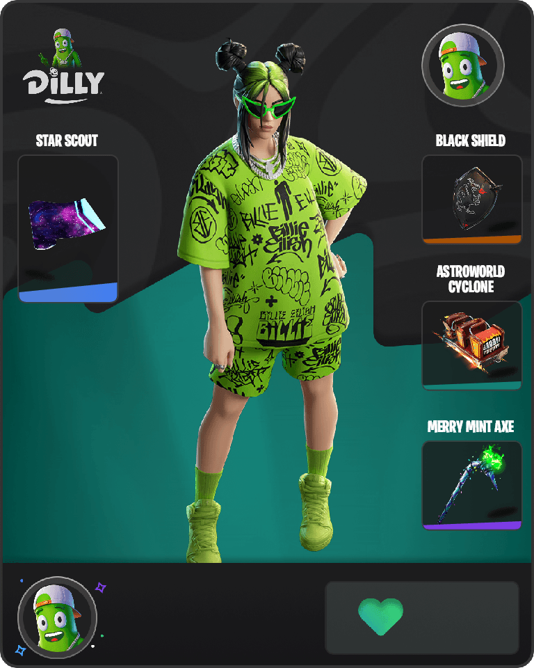 Green Roots Billie Fortnite combo