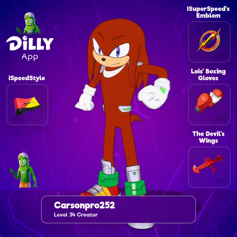 Knuckles the Echidna combo by Carsonpro2522