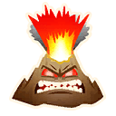 Angry Volcano — Uncommon Emoticon Fortnite cosmetic