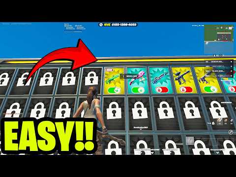 New Neon Lmg Weapon In 1v1 With Every Gun Fortnite Map