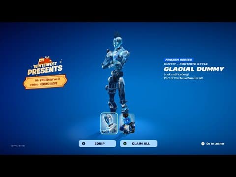 All Fortnite Winterfest 2025 PRESENTS Opened! (Free Dummy Skin)