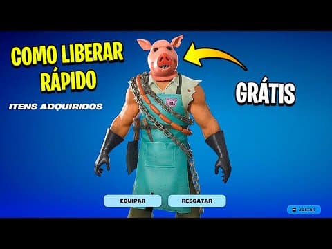 COMO CONSEGUIR RÁPIDO GRÁTIS SKIN "PORKO, O AÇOUGUEIRO" NO FORTNITE