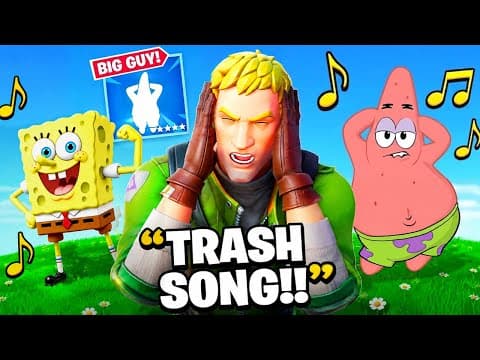 Trolling With SpongeBob “BIG GUY” Emote In Fortnite!
