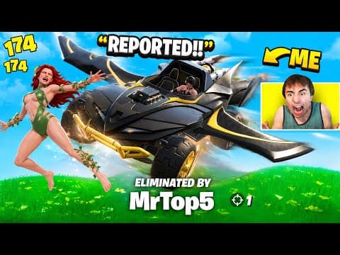 Trolling With NEW Batmobile In Fortnite! (RAGE)