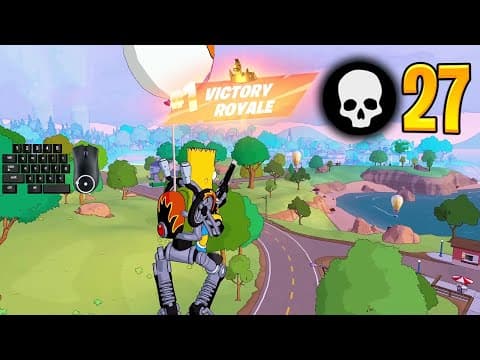 27 Elimination Solo Vs Squads Win "Fortnite Simpsons" Gameplay Full Game