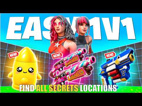 EASY 1V1 FFA ALL GUNS & RIDES DCAVA MAP FORTNITE CREATIVE - ALL SECRETS LOCATIONS PART 2 (ALL CODES)