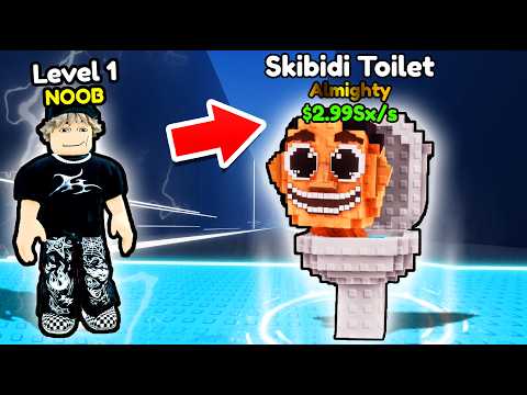 Starting OVER as NOOB with MAX LEVEL ALMIGHTY SKIBIDI TOILET in Be Flash For Brainrots Roblox..