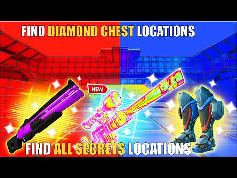 SUPER RED VS BLUE TYPICAL GAMER FORTNITE - FIND ALL SECRETS LOCATIONS PART 41, (DIAMOND CHEST)