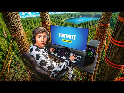 Ich BAUE mein Gaming-Setup auf einem Baum auf!🌳