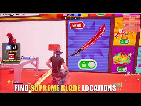 SUPER RED VS BLUE TYPICAL GAMER FORTNITE - FIND SUPREME BLADE LOCATIONS