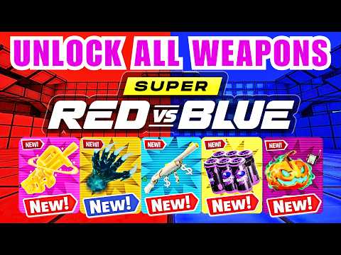 UNLOCK ALL WEAPONS SUPER RED VS BLUE TYPICAL GAMER FORTNITE - (WEREWOLF CLAWS LOCATIONS) PART 15)