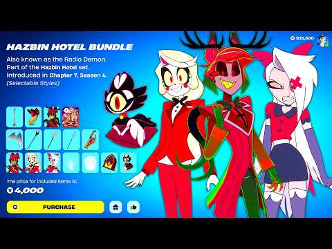 HAZBIN HOTEL x Fortnite All Skins & Emotes! (Alastor, Charlie & Vaggi)