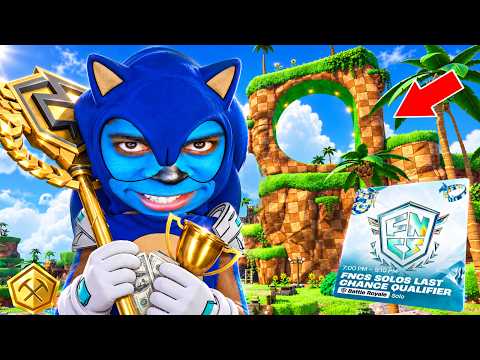 larping Sonic in a $50,000 Fortnite Tournament.. (SOLO FNCS)