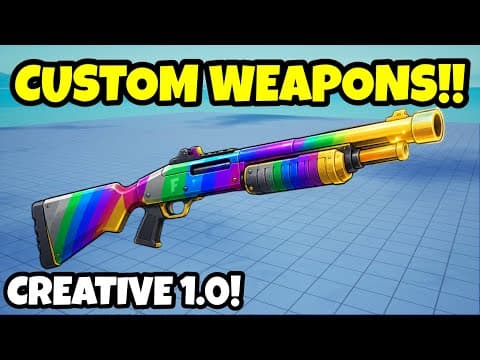 How To Make CUSTOM WEAPONS In Fortnite Creative 1.0!!! Pt9! (Tutorial)