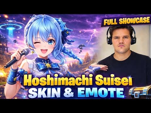 Hoshimachi Suisei Skin & Emote BUNDLE Full Showcase (Fortnite Item Shop) #fortniteleaks #newbundle 