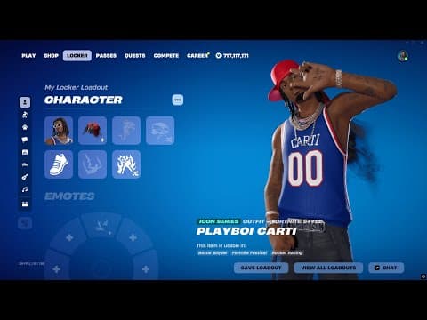 Fortnite *LEAKED* Skins & Emotes (Playboi Carti, FREE Rewards, King Vamp Carti)