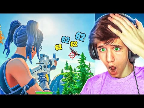I played Fortnite with a CUSTOM CROSSHAIR... (aimbot)