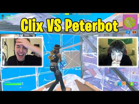 Clix VS Peterbot 2v2 Pro Realistics! #fortnite