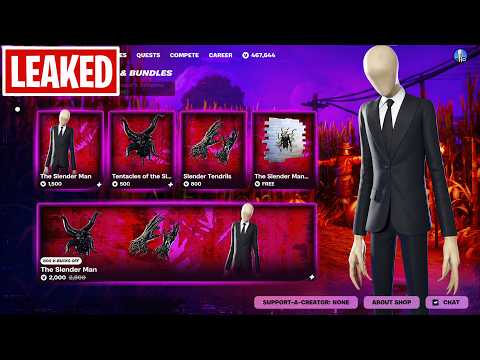 SLENDER MAN FORTNITE ITEM SHOP TONIGHT! (Full Bundle Showcase)